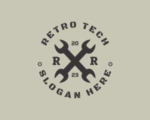 Wrench Tool Mechanic Handyman logo design