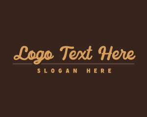 Line - Cursive Script Brand logo design