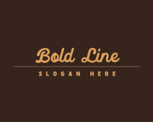 Underline - Cursive Script Brand logo design