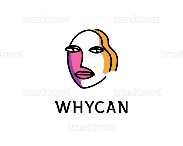 Woman Face Art Logo