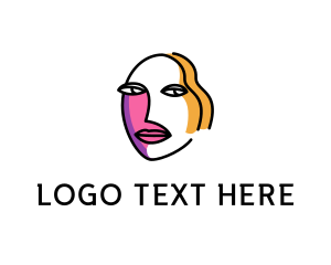 Portrait - Woman Face Art logo design