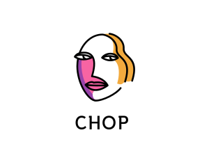 Message - Woman Face Art logo design