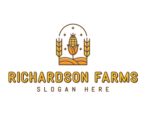 Corn Field Farming logo design