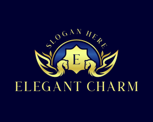 Elegant Pegasus Crest logo design