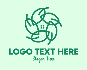 Bio - Green Home Gardening Leaves logo design