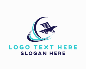 Courier - Eagle Bird Global logo design