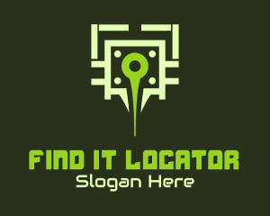 Circuit Board Location Pin logo design