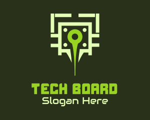 Circuit Board Location Pin logo design