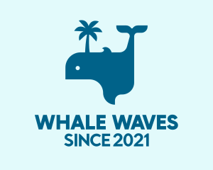 Blue Whale Island  logo design