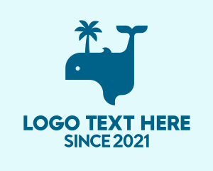 Summer - Blue Whale Island logo design