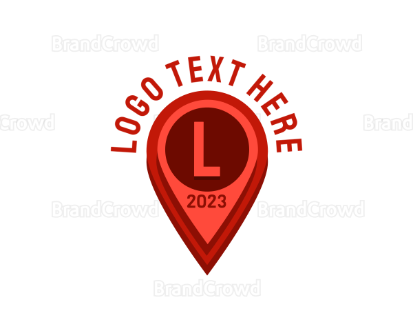 Destination Pin Location Logistics Logo