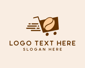 Online Shopping - Express Coffee Shopping logo design