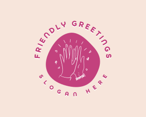 Greeting - Creative Scribble Hand logo design