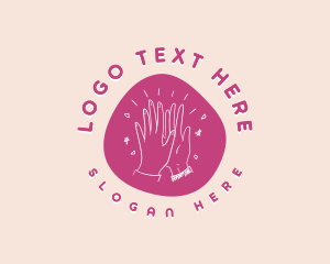Greeting - Creative Scribble Hand logo design