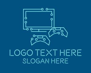 Gaming-lounge - Television Gaming Controller logo design