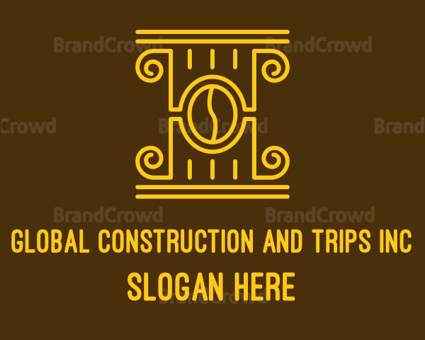 Outline Golden Coffee Pilar Logo