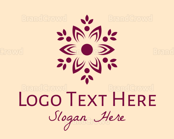 Purple Ornamental Flower Logo