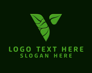 Lawn - Organic Vegan Letter V logo design