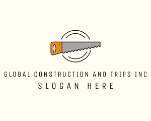 Construction Saw Tool Logo