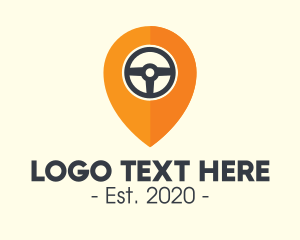 Driving - Car Driving Location Pin logo design