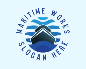 Boat Yacht Ocean logo design