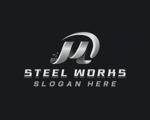 Steel - Industrial Steel Machinist logo design