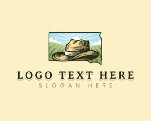 Lefse - Farm Hat South Dakota logo design