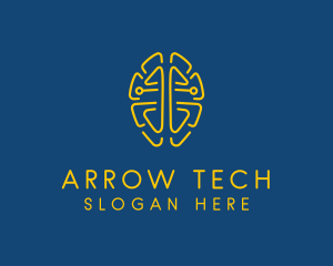 Symmetrical Brain Tech logo design