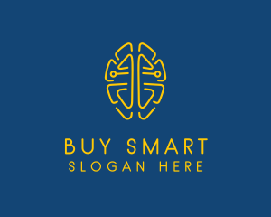 Symmetrical Brain Tech logo design