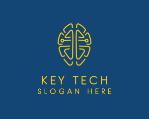 Symmetrical Brain Tech logo design