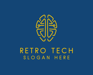 Symmetrical Brain Tech logo design