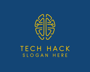 Symmetrical Brain Tech logo design