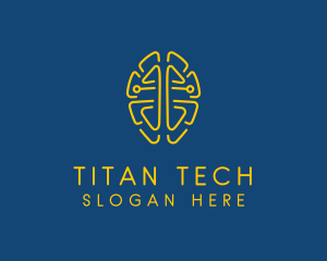 Symmetrical Brain Tech logo design