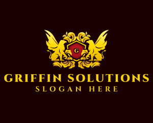 Premium Griffin Shield logo design