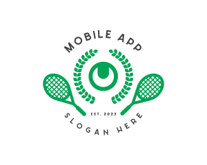 Tennis Game Tournament Logo