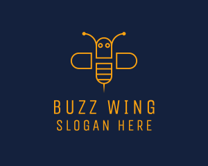Bee Wasp Insect logo design
