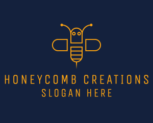 Bee Wasp Insect logo design