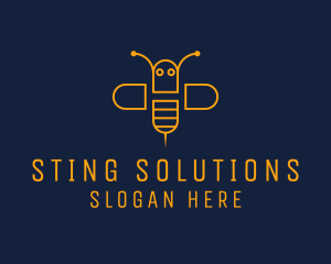 Bee Wasp Insect logo design