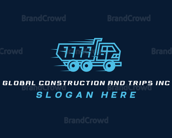 Dump Truck Construction Logo