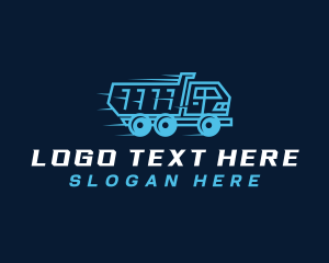 Moving - Dump Truck Construction logo design