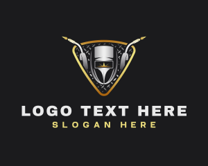 Helmet - Industrial Welding Machinist logo design