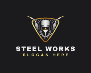 Industrial Welding Machinist logo design