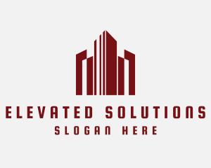 High Rise Cityscape logo design