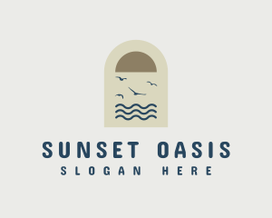 Sunset Bird Sanctaury logo design