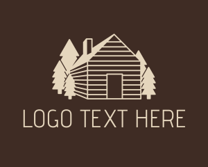 Glamping - Camping Wood House logo design