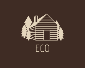 Camping Wood House Logo