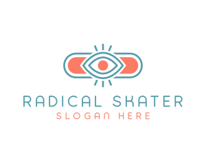 Skater - Eye Skateboard Skater logo design