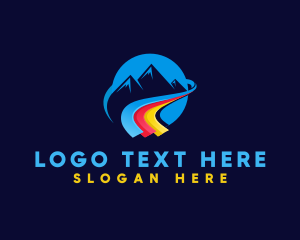 Colorful - Colorful Mountain River logo design