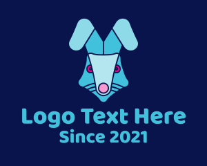 Pet Animal - Rabbit Head Character logo design