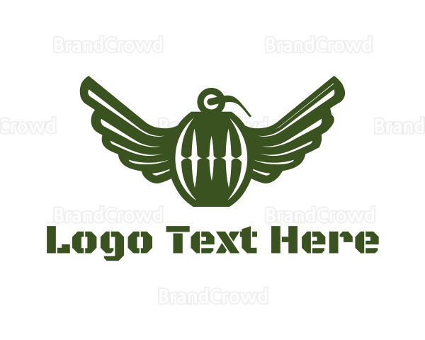 Green Grenade Wings Logo